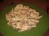 EASY! Penne with chicken, spinach and tomato Alfredo (soooo good!)