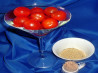 Cherry Tomatoes Marinated in Vodka (In Oversized Martini Glass)