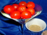 Cherry Tomatoes Marinated in Vodka (In Oversized Martini Glass)