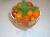 Cherry Tomatoes Marinated in Vodka (In Oversized Martini Glass)