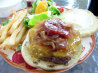 Canadian Burger With Beer-Braised Onions and Cheddar