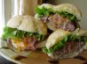 Canadian Burger With Beer-Braised Onions and Cheddar