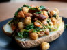 Spiced Butter Bean, Spinach and Tomato Topping for Jacket Potato