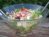 Turkey/Chicken Mixed Greens Salad With Kiwi and Strawberries in