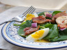 Wilted Spinach and Avocado Salad With Warm Bacon Dressing