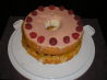 Lemon Angel Food Cake Filled With Lemon Curd and Fresh Raspberry