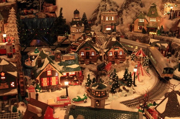 Snow Village Display, After 20 years of collecting our Snow Village ...