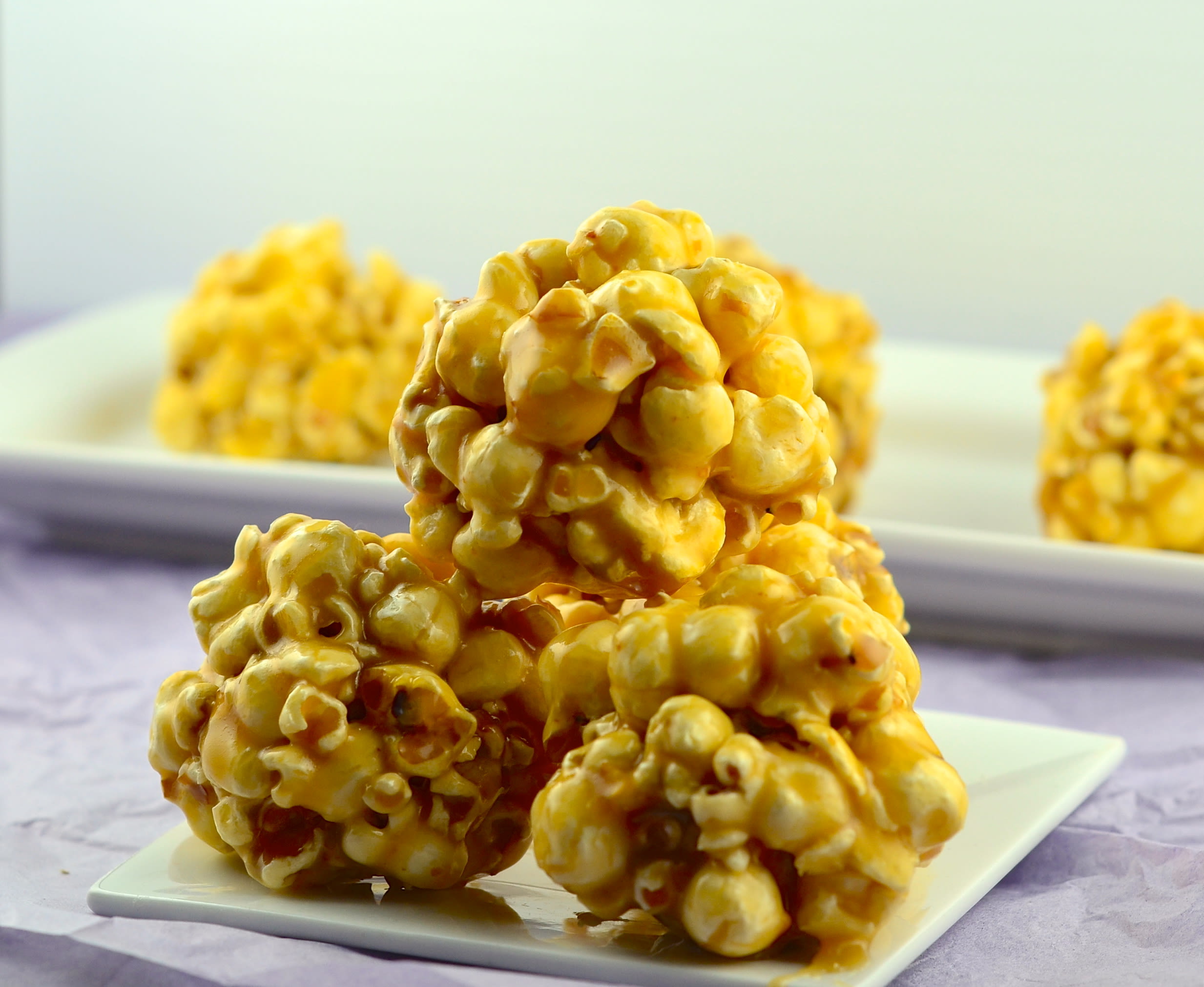 caramel popcorn balls with condensed milk