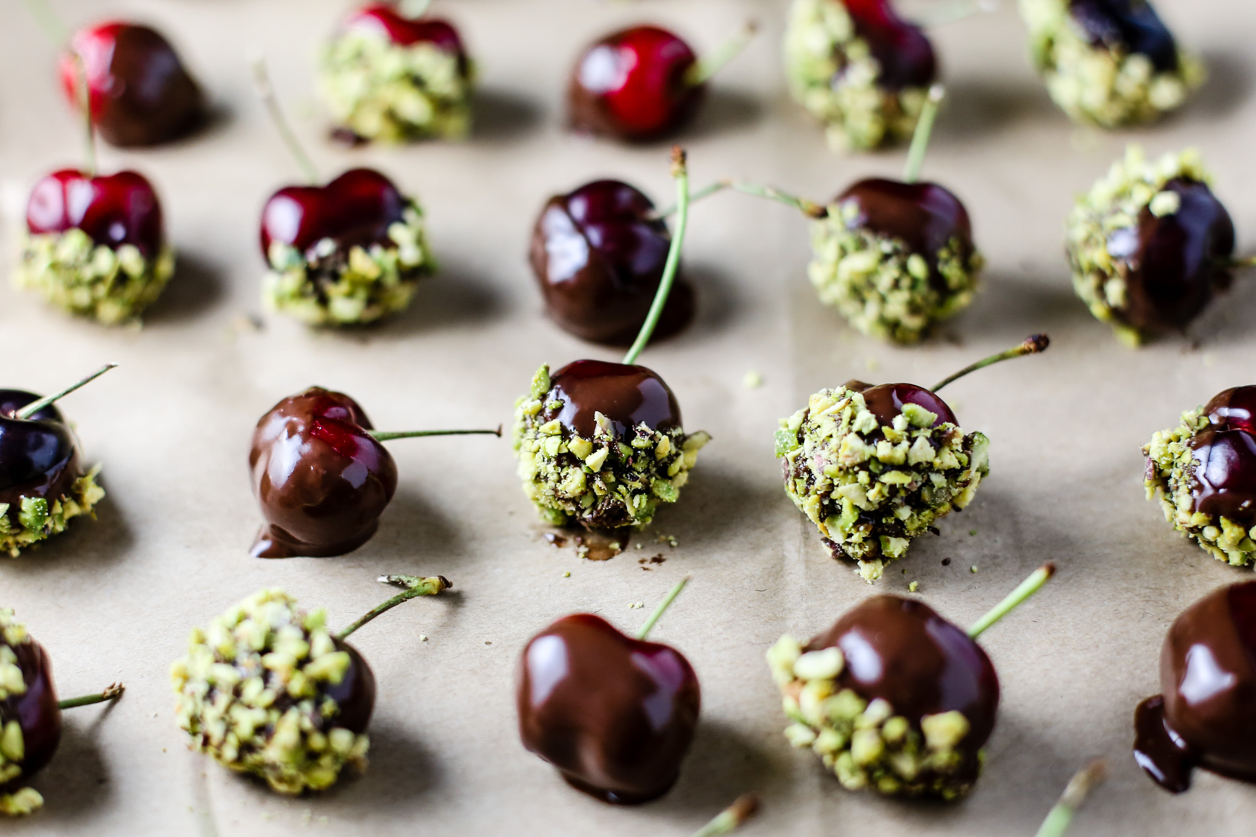 2019 year - Chocolate-Dipped Cherries with Pistachios 2019 year