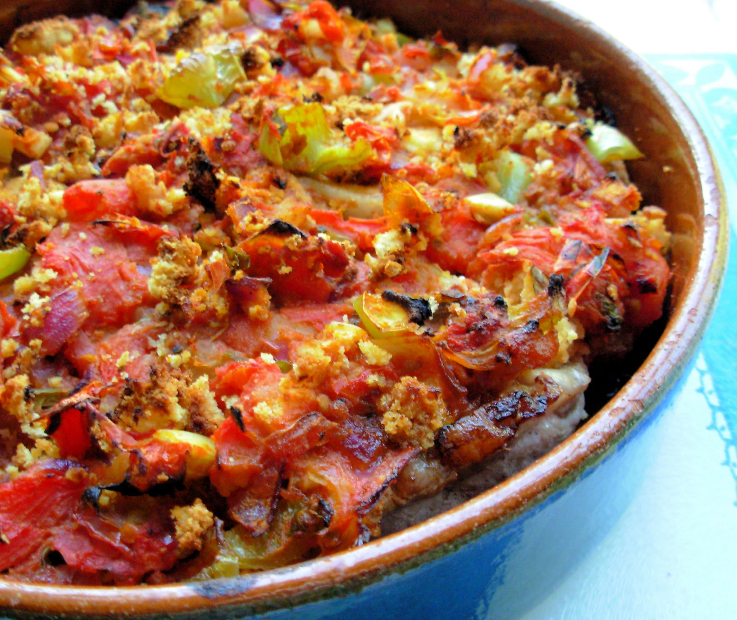 Creole Pork Chops And Cornbread Cerole Recipe Genius Kitchen