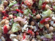 Greek Quinoa Salad Recipe Food Com Bobby flay's garlic shrimp served on grilled tomato bread. greek quinoa salad recipe food com