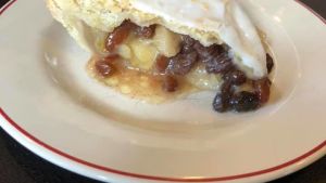 French Apple Pie Recipe Food Com Fortunately i got custody of mom's cookbook when she reduced her library and made this pie (along with my shortbread snowflakes and stars) for a benefit bake sale yesterday. french apple pie