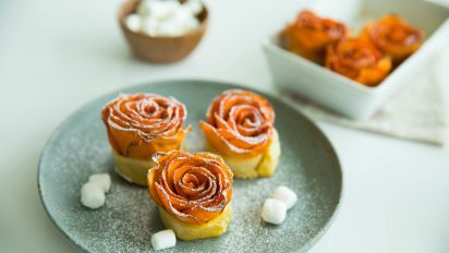 Sweet Potato Casserole Roses Recipe Food Com Reduce the oven to gas 3, 170°c, fan 150°c. sweet potato casserole roses