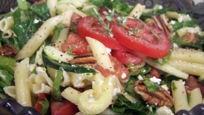 Feta Spinach And Pecan Pasta Salad Recipe Southern Food Com