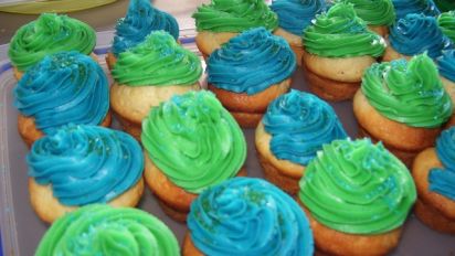Yogurt Vanilla Cupcakes W Chocolate Frosting Recipe Food Com