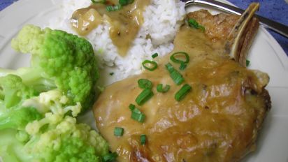Cream Of Mushroom Baked Pork Chops Recipe Food Com 6 pork chops, 2 tbsp. cream of mushroom baked pork chops