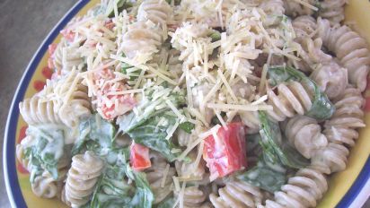 Roasted Red Pepper Caesar Pasta Salad Recipe Food Com