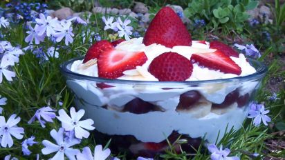 Fruit And Cream Layered Salad Recipe Food Com