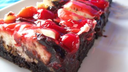 Fudgy Cherry Cheesecake Brownie Bars Recipe Food Com
