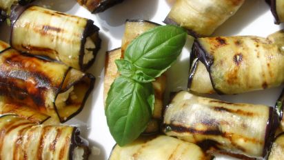 Eggplant Aubergine And Feta Rolls Recipe Food Com