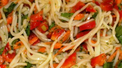 Somen Noodle Salad With Ginger Cilantro Dressing Recipe Food Com