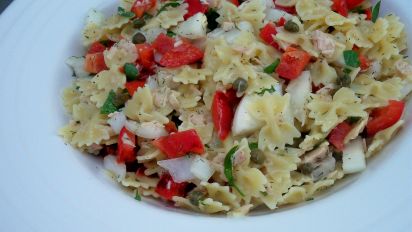 Albacore Tuna And Bow Tie Pasta Salad Recipe Food Com