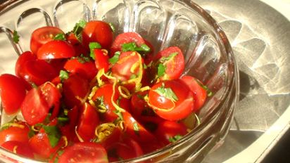 Tomato Salad With Lemon And Cilantro Recipe Food Com