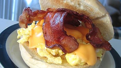 Breakfast Bagel Sandwich Recipe Food Com