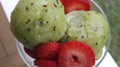 Strawberry Kiwi Sorbet Recipe Food Com Making sorbet at home is incredibly easy, even though it sounds fancy. strawberry kiwi sorbet