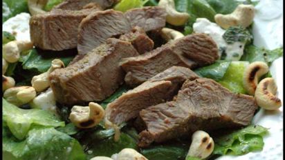 Middle Eastern Lamb Salad With Spinach Feta Low Carb Recipe