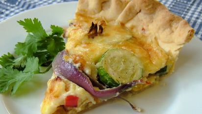 Roasted Vegetable And Gruyere Quiche Recipe Food Com