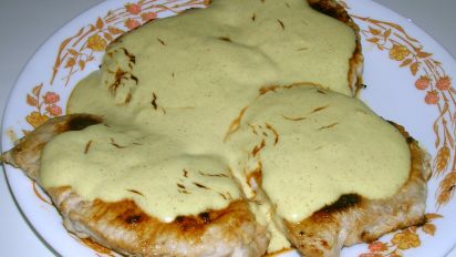 Pork Chops With Mustard Sour Cream Sauce Recipe Food Com