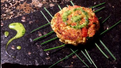 Moroccan Spiced Crab Cakes Recipe Food Com Mediterranean crab and couscous stuffed with mushrooms. moroccan spiced crab cakes