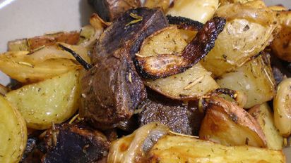 Rosemary Potato Wedges With Pearl Onions Recipe Food Com