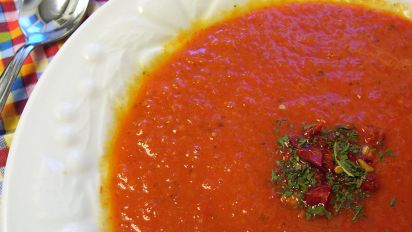 Tomato And Roasted Red Pepper Soup Recipe Food Com