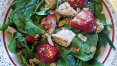 Chicken And Strawberry Spinach Salad Recipe Food Com