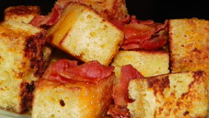 Fried Cornbread With Maple Syrup Recipe Food Com