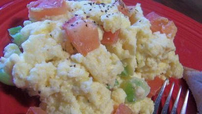 Fluffy Cheese And Tomato Scrambled Eggs Recipe Food Com Fluffy Cheese And Tomato Scrambled Eggs Recipe Food Com