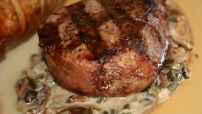 Charred Beef Medallions With Poblano Margarita Sauce Recipe Food Com