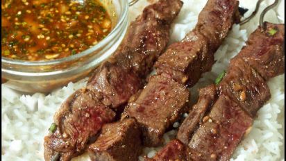 asian beef skewers
