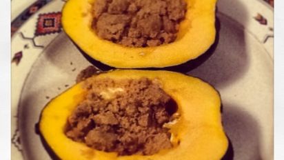 Acorn Squash Microwave Baked Recipe Food Com