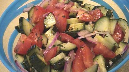 Salad E Shirazi Tomato Cucumber Salad Recipe Healthy Food Com
