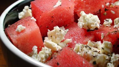 Spicy Watermelon Feta Salad Recipe Food Com