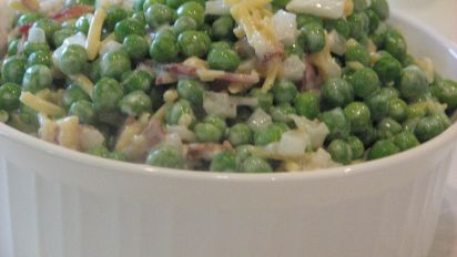 Serendipity Bacon And Green Pea Salad With Ranch Dressing Recipe