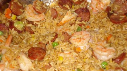 Shrimp Sausage With Saffron Rice Recipe Food Com Serve gumbo over hot cooked rice. shrimp sausage with saffron rice