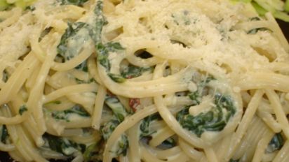 Herb Cheese And Spinach Sauce With Pasta Recipe Food Com Cream cheese pasta sauce variationsthe frayed apron. herb cheese and spinach sauce with pasta