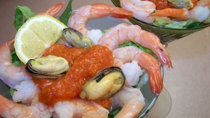 Seafood Salad Martini With Vodka Habanero Dressing Recipe Food Com