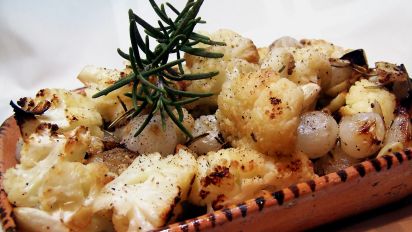 Roasted Cauliflower Roasted Garlic With Pearl Onions Recipe