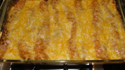 Cottage Cheese Cheddar Enchiladas With Taco Sauce Recipe Food Com