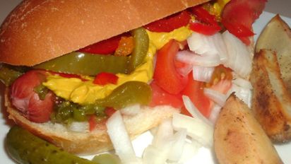 Chicago Style Hot Dogs And Fries Recipe Food Com
